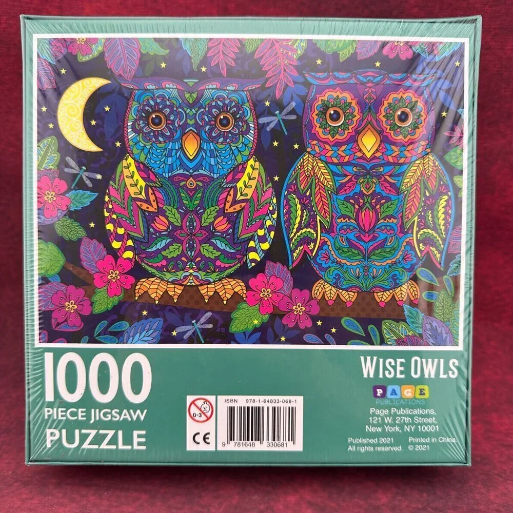WISE OWLS JIGSAW 1000 PIECES PUZZLE BY PAGE PUBLICATIONS BRAND NEW SEALED